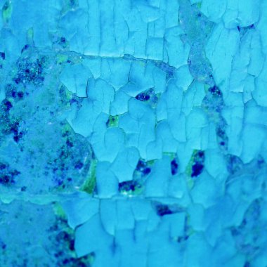 Çatlak mavi bir duvarın arka plan dokusu