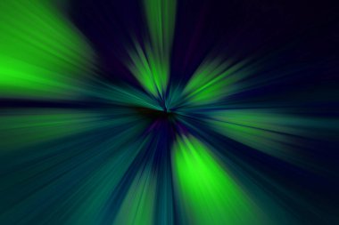 Dinamik ışık huzmeleri. Uzayda bir parlama perspektife giriyor