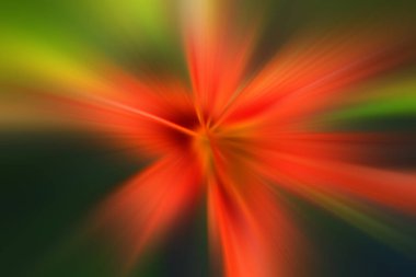 Dinamik ışık huzmeleri. Uzayda bir parlama perspektife giriyor