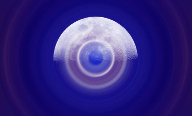 Soyut renkli arkaplan, daire şeklinde gezegen konsepti 