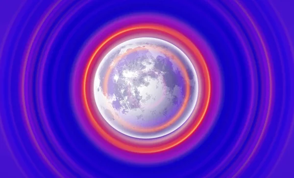 Abstrakter Farbenfroher Hintergrund Planetenkonzept Mit Kreis — Stockfoto