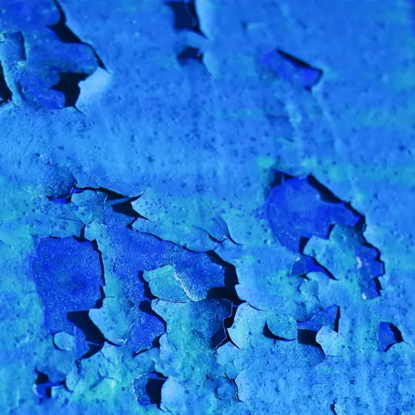 Tekstura Tła Pękniętej Niebieskiej Ściany — Zdjęcie stockowe