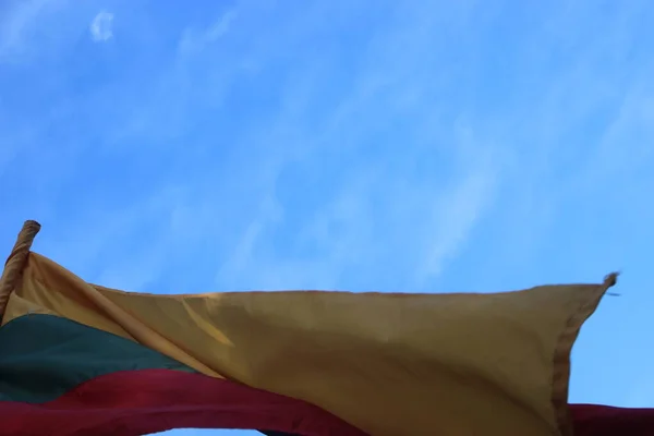 Flag Lithuania Outdoor View — Zdjęcie stockowe