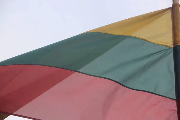 Flag Lithuania Outdoor View — Zdjęcie stockowe