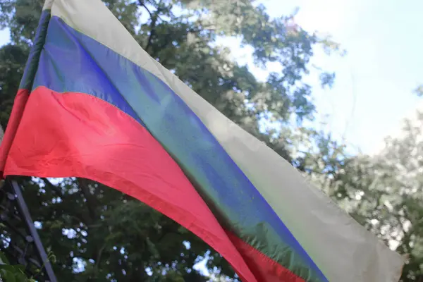 Russian Flag Outdoor View — Zdjęcie stockowe