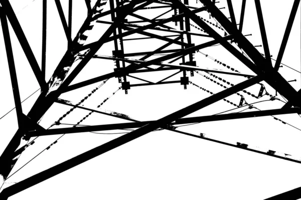 Koncepcja Urbanistyczna Widok Tło Linii Energetycznej — Zdjęcie stockowe