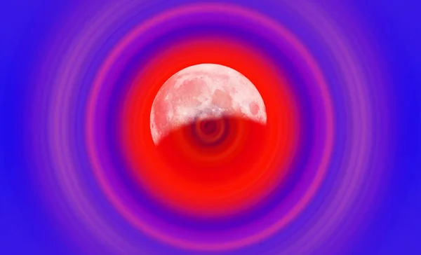 Abstrakt Färgstark Bakgrund Planet Koncept Med Cirkel — Stockfoto