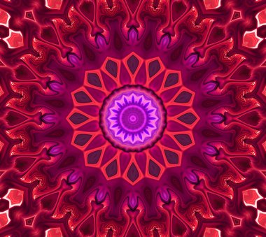 Çember çiçek desenli soyut mandala, anahata mandala ve agna çakra. Esrarengiz kavram arkaplanı.