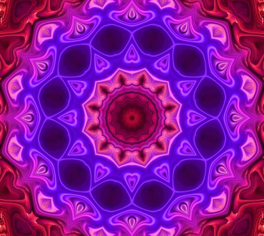 Çember çiçek desenli soyut mandala, anahata mandala ve agna çakra. Esrarengiz kavram arkaplanı.