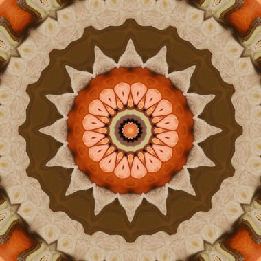 Çember çiçek desenli soyut mandala, anahata mandala ve agna çakra. Esrarengiz kavram arkaplanı.