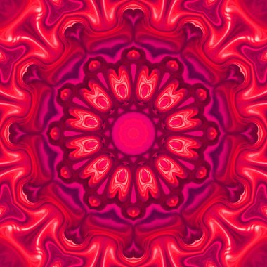 Çember çiçek desenli soyut mandala, anahata mandala ve agna çakra. Esrarengiz kavram arkaplanı.