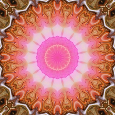 Çember çiçek desenli soyut mandala, anahata mandala ve agna çakra. Esrarengiz kavram arkaplanı.