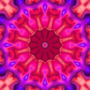 Çember çiçek desenli soyut mandala, anahata mandala ve agna çakra. Esrarengiz kavram arkaplanı.