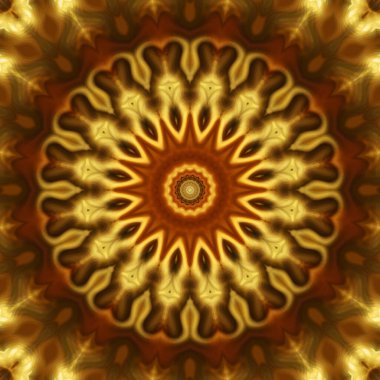 Çember çiçek desenli soyut mandala, anahata mandala ve agna çakra. Esrarengiz kavram arkaplanı.