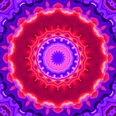 Çember çiçek desenli soyut mandala, anahata mandala ve agna çakra. Esrarengiz kavram arkaplanı.