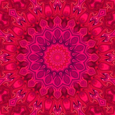 Çember çiçek desenli soyut mandala, anahata mandala ve agna çakra. Esrarengiz kavram arkaplanı.