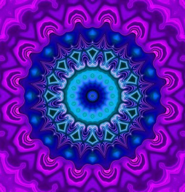 Çember çiçek desenli soyut mandala, anahata mandala ve agna çakra. Esrarengiz kavram arkaplanı.