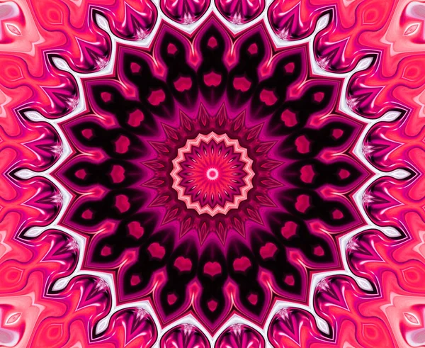 Abstrakcyjna Mandala Okrągłym Kwiatowym Wzorem Mandalą Anahaty Czakrą Agną Koncepcja — Zdjęcie stockowe
