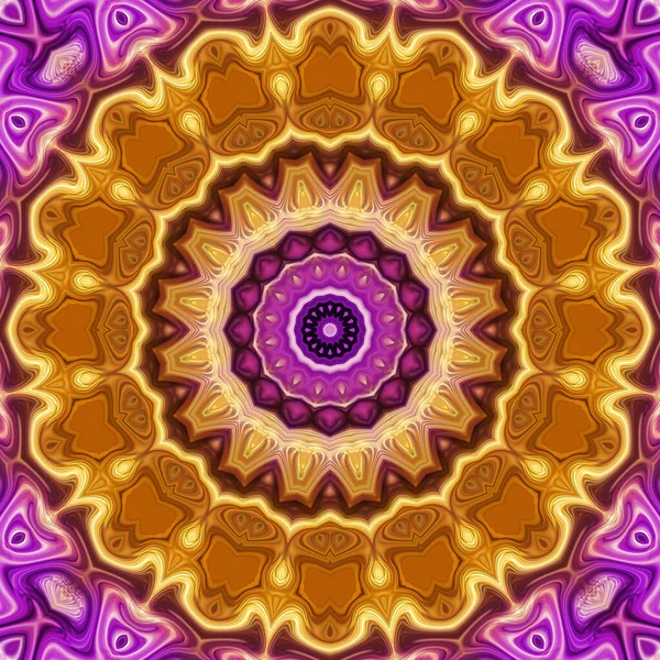 Mandala Abstracto Con Patrón Floral Círculo Mandala Anahata Agna Chakra —  Fotos de Stock