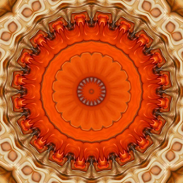 Abstrakt Mandala Med Cirkel Blommönster Mandala Anahata Och Agna Chakra — Stockfoto