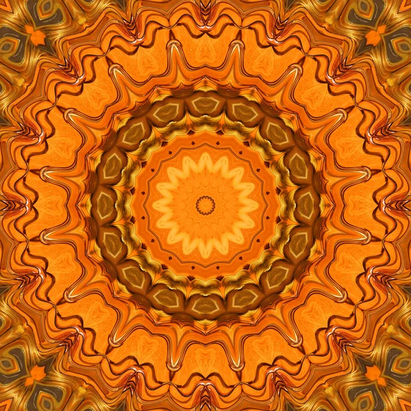 Abstrakt Mandala Med Cirkel Blommönster Mandala Anahata Och Agna Chakra — Stockfoto