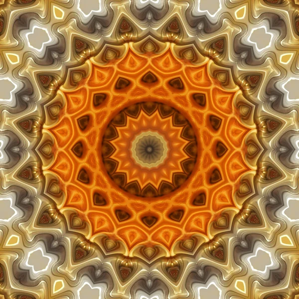 Mandala Abstracto Con Patrón Floral Círculo Mandala Anahata Agna Chakra — Foto de Stock