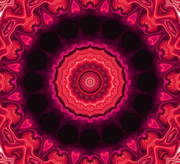 Mandala Abstrait Avec Motif Floral Circulaire Mandala Anahata Chakra Agna — Photo