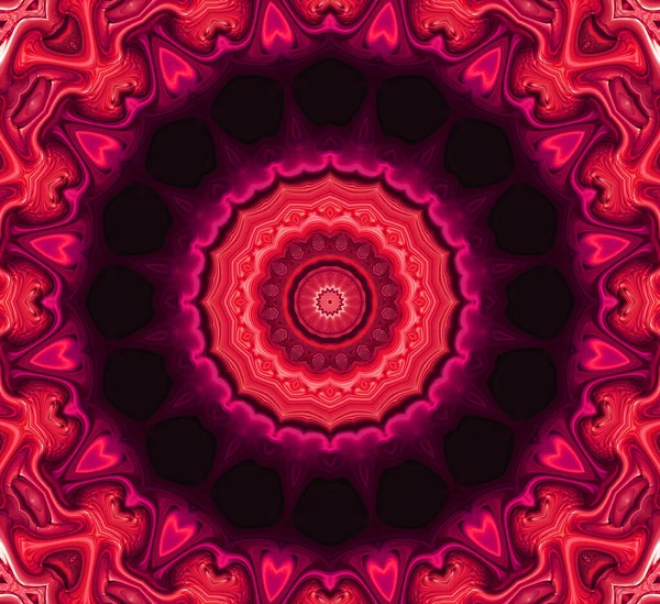 Mandala Astratto Con Motivo Floreale Cerchio Mandala Anahata Agna Chakra — Foto Stock