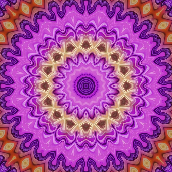 Mandala Abstracto Con Patrón Floral Círculo Mandala Anahata Agna Chakra —  Fotos de Stock