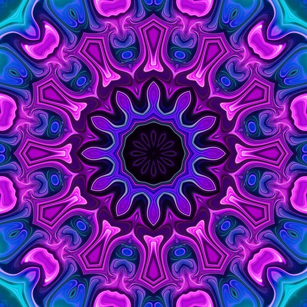 Abstract Mandala Circle Floral Pattern Mandala Anahata Agna Chakra Esoteric — Stock Photo, Image