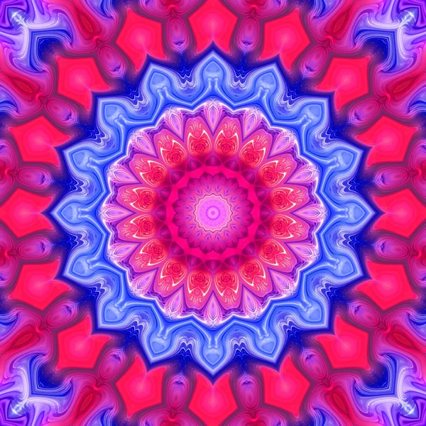 Mandala Astratto Con Motivo Floreale Cerchio Mandala Anahata Agna Chakra — Foto Stock