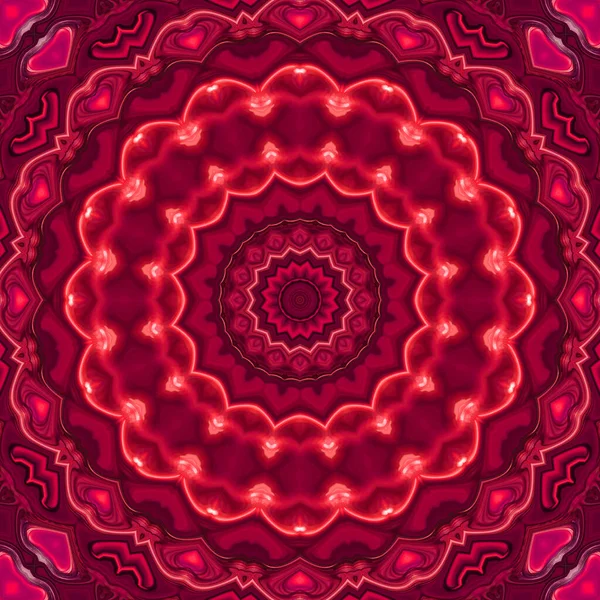 Mandala Astratto Con Motivo Floreale Cerchio Mandala Anahata Agna Chakra — Foto Stock