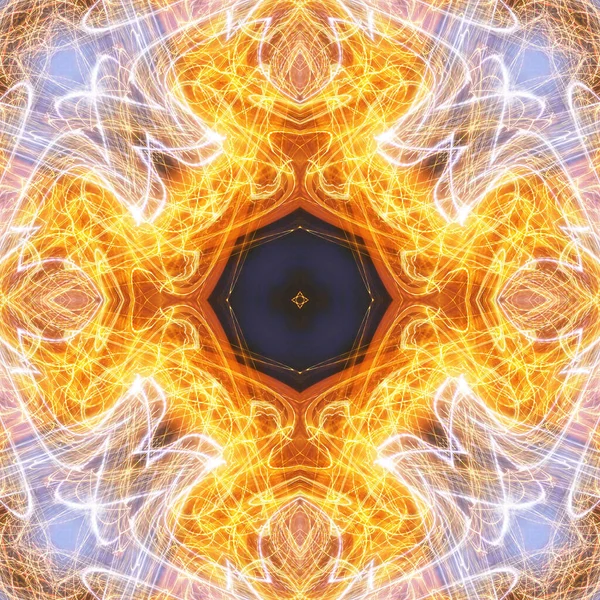 Abstraktní Barevné Mandala Pozadí Pohled — Stock fotografie