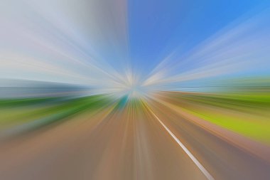 Şehir yolu bulanık arkaplan, hız kavramı 