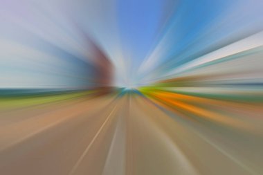 Şehir yolu bulanık arkaplan, hız kavramı 