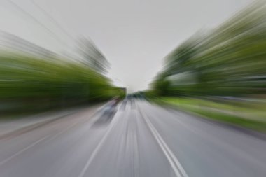 Şehir yolu bulanık arkaplan, hız kavramı 