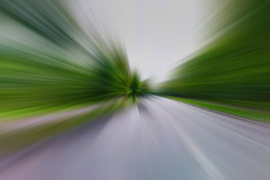 Şehir yolu bulanık arkaplan, hız kavramı 