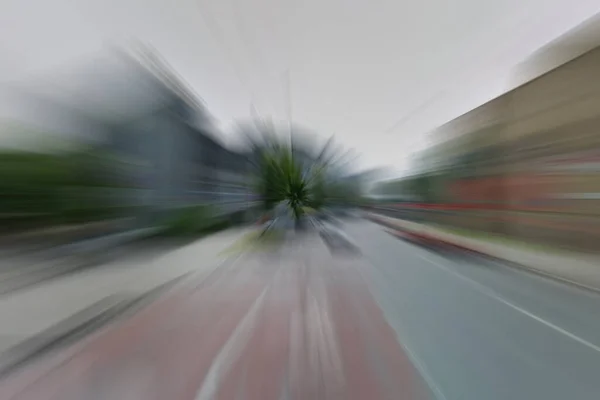 Πόλη Δρόμο Θολή Φόντο Έννοια Της Ταχύτητας — Φωτογραφία Αρχείου