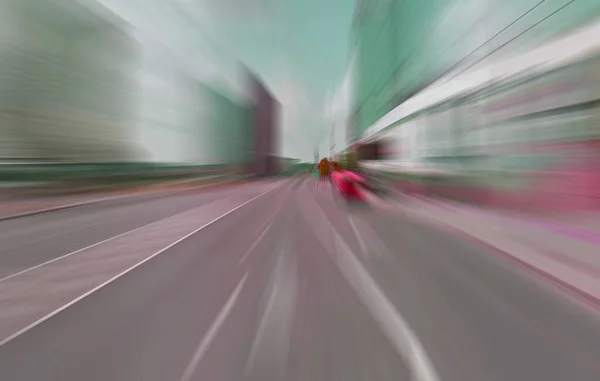Droga Miejska Zamazane Tło Koncepcja Prędkości — Zdjęcie stockowe