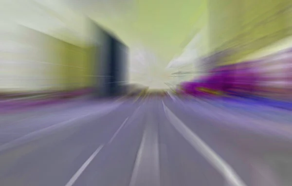 Droga Miejska Zamazane Tło Koncepcja Prędkości — Zdjęcie stockowe