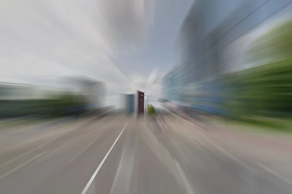 Strada Città Sfondo Sfocato Concetto Velocità — Foto Stock