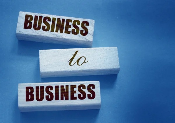 Bloques Madera Con Palabras Business Business Concepto Comercialización B2B —  Fotos de Stock