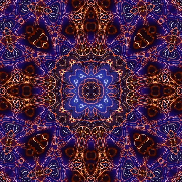 Abstraktní Barevné Mandala Pozadí Pohled — Stock fotografie