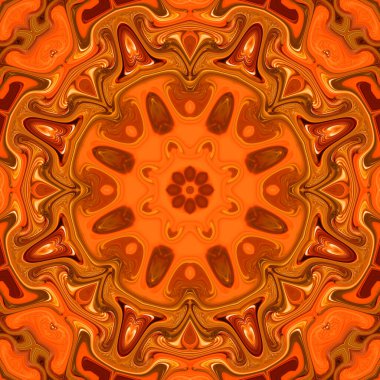 Soyut renkli yaratıcı dijital mandala arkaplan görüntüsü