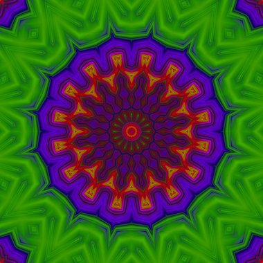 Soyut renkli yaratıcı dijital mandala arkaplan görüntüsü