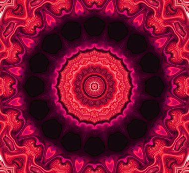 Soyut renkli yaratıcı dijital mandala arkaplan görüntüsü