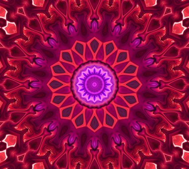 Soyut renkli yaratıcı dijital mandala arkaplan görüntüsü