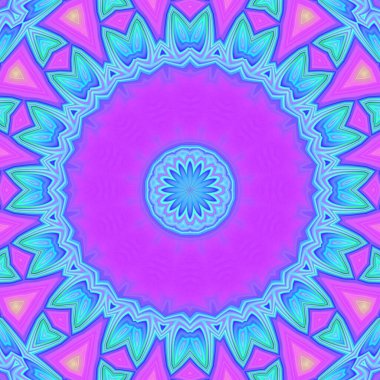 Soyut renkli yaratıcı dijital mandala arkaplan görüntüsü