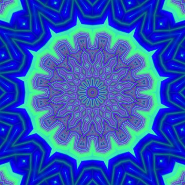 Soyut renkli yaratıcı dijital mandala arkaplan görüntüsü