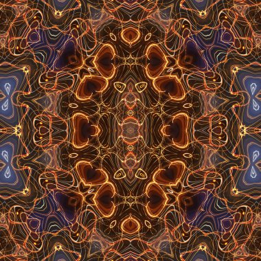 Soyut renkli yaratıcı dijital mandala arkaplanı